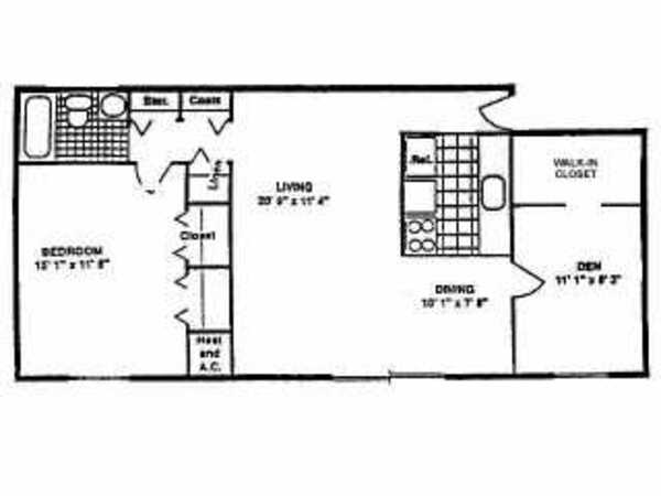 Apartment 1 w Den