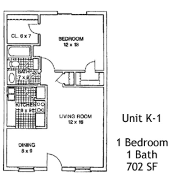 1 Bed 1 Bath C