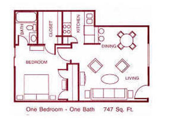 1 Bed 1 Bath