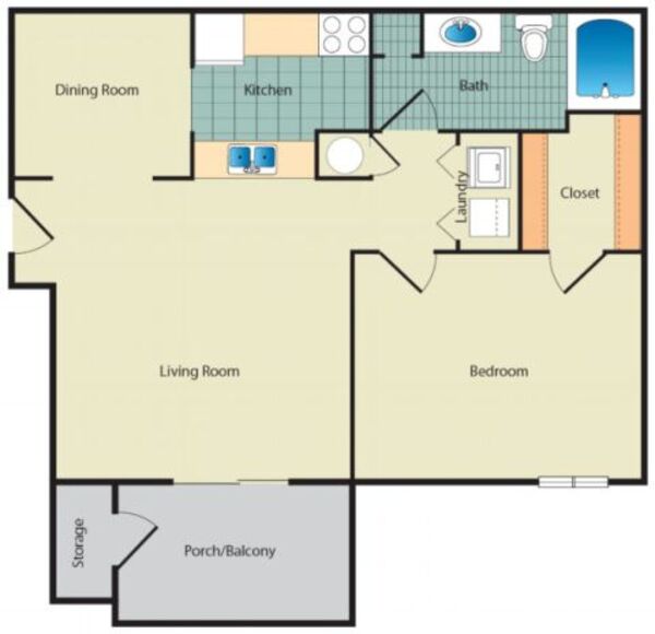 1 Bed 1 Bath