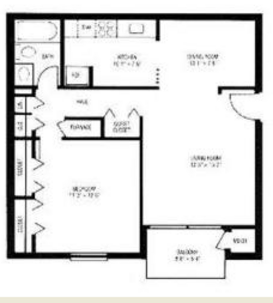 1 Bed 1 Bath