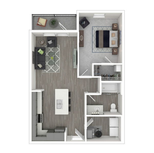 One Bedroom with Patio