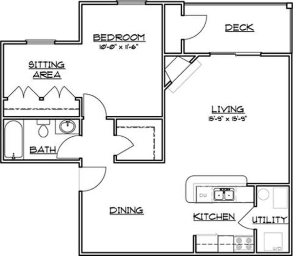 1 bed - 1 bath - large - extra closet - 895 sq ft