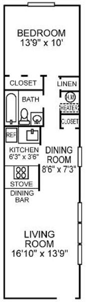 1bedroom/1bathroom