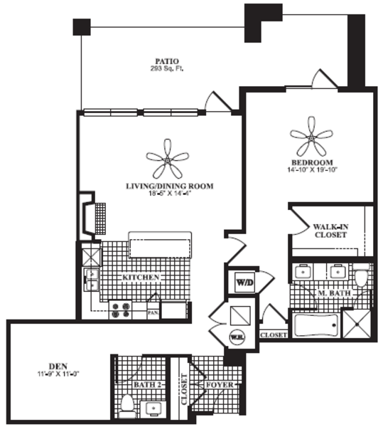 1 Bed 1.5 Bath (A10)