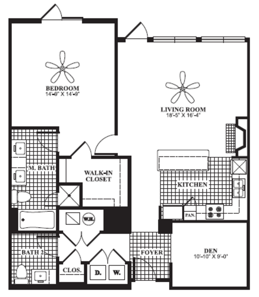 1 Bed 1.5 Bath (A11)