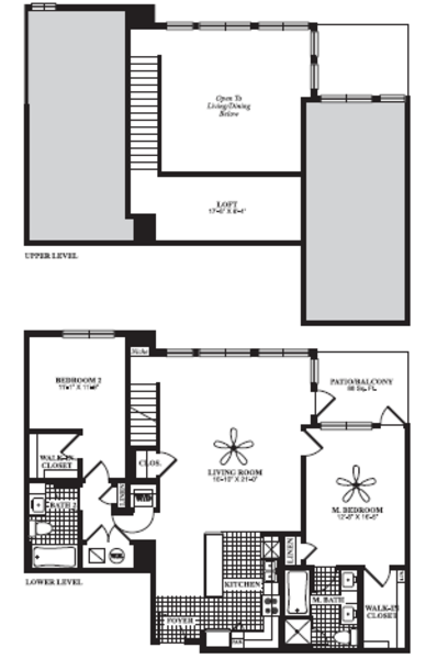 2 Bed 2 Bath Loft (B4AL)