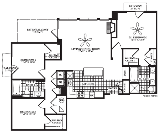 3 Bed 2 Bath (C1)