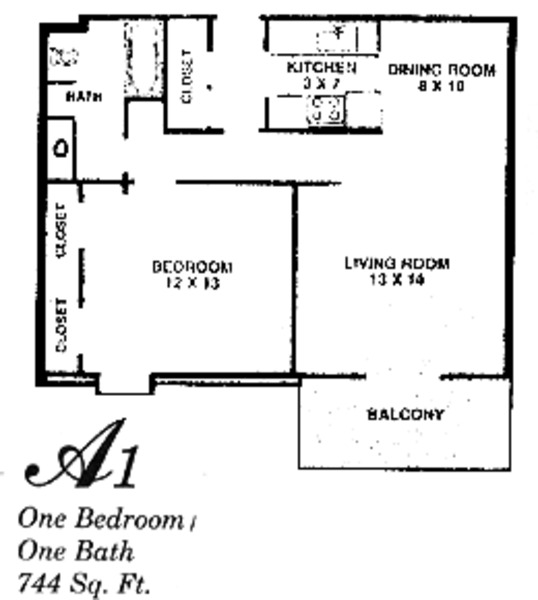 1 Bed 1 Bath (Phase 1 A)