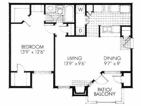 1 Bed 1 Bath (1G)