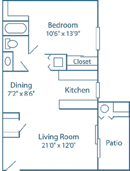 1 Bed 1 Bath