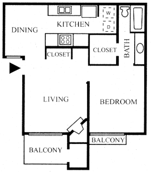 1 Bed 1 Bath