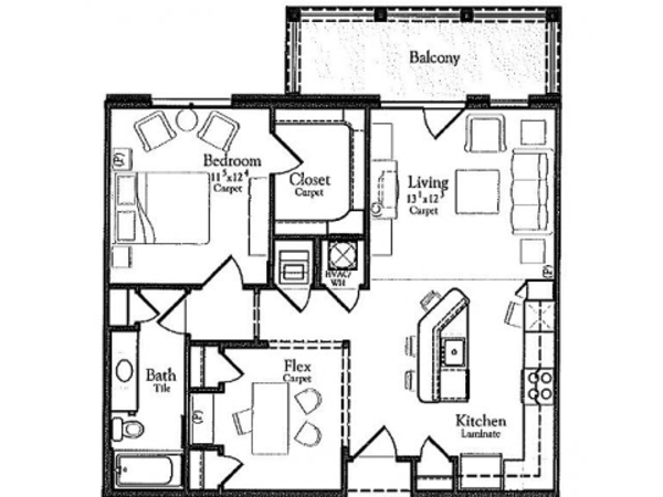 1 Bed 1 Bath (A6a)