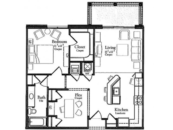 1 Bed 1 Bath (A6b)