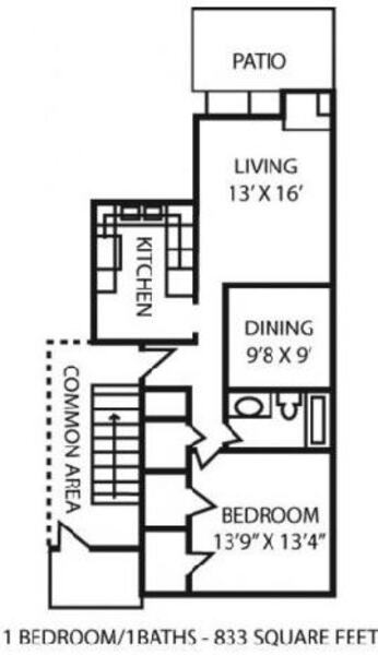 1 Bed 1 Bath