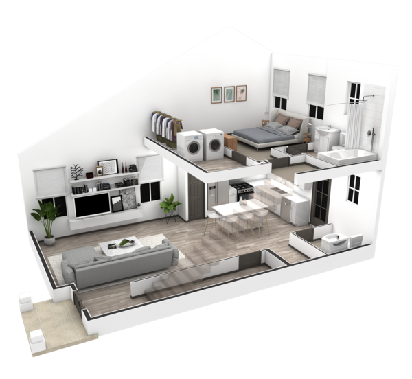 1BR Vista Triplex