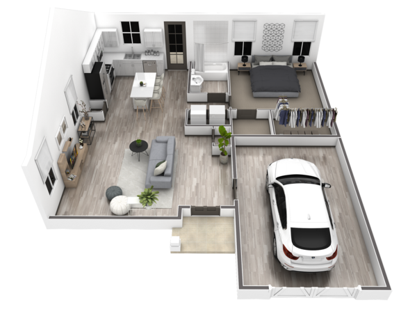 1BR Garden Duplex