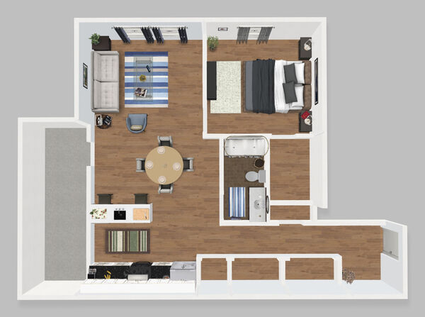 Unit B - One Bedroom