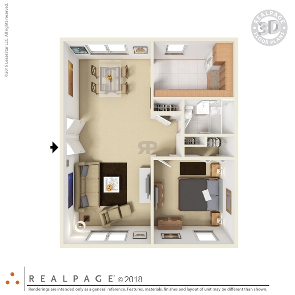 1 BR, 1 BA