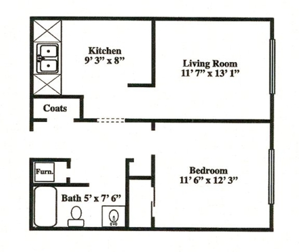 1 Bed 1 Bath