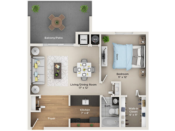 One Bedroom, One Bath (A)