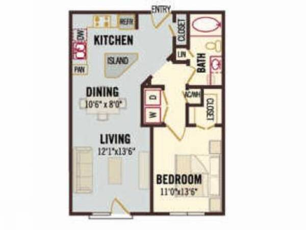 1 Bed 1 Bath