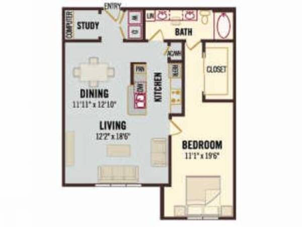 1 Bed 1 Bath