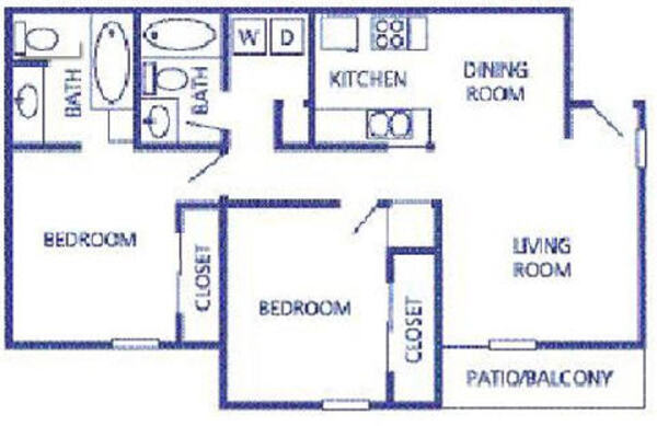 2 Bed 2 Bath