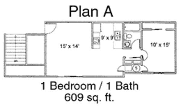 1 Bed 1 Bath (A)