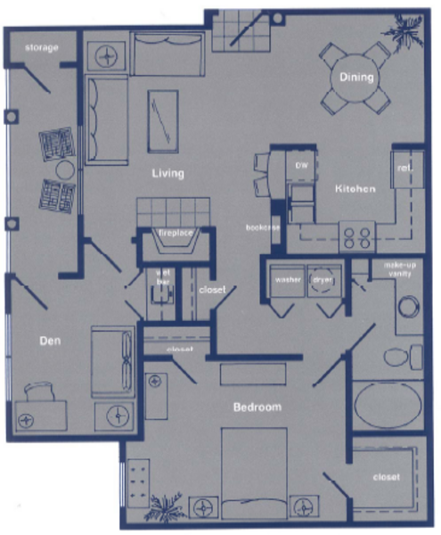 1 Bed 1 Bath (C)