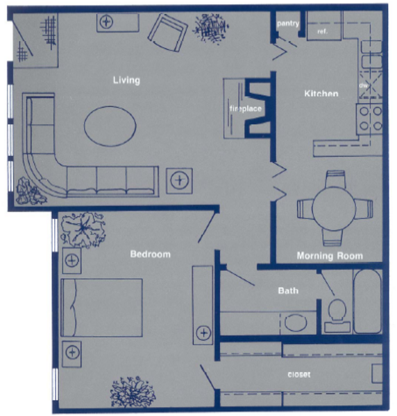 1 Bed 1 Bath (A1)
