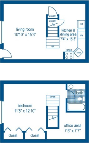 1 Bed 1 Bath Townhome