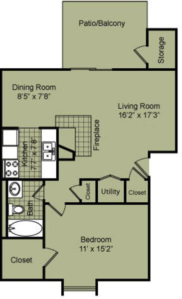 1 Bed 1 Bath