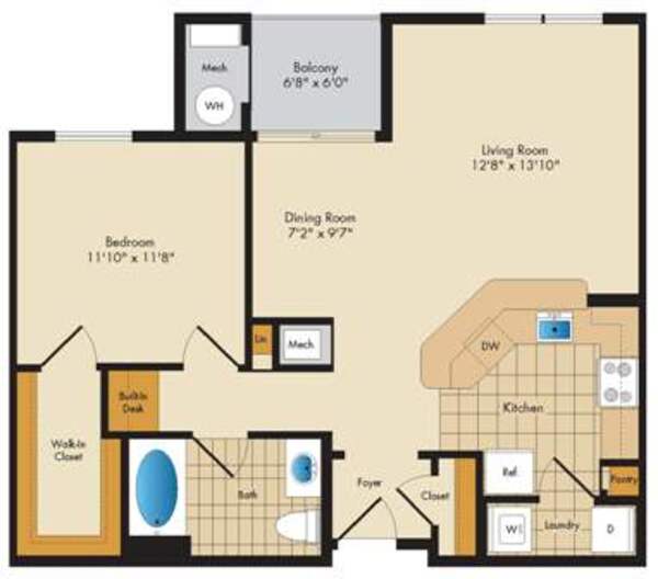 Glenside - 1 bed/1 bath - 788 sq ft