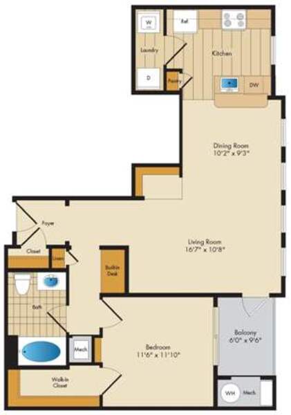 Tremont - 1 bed/1 bath - 815 sq ft