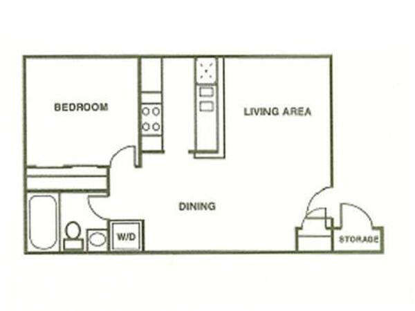 1 Bed 1 Bath (1A)