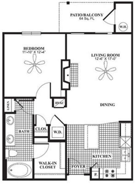 1 Bed 1 Bath (A2)