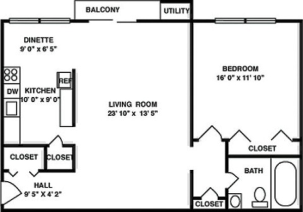 1 Bed 1 Bath