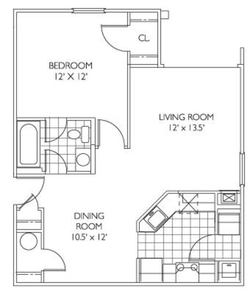1 Bed 1 Bath