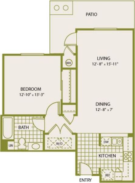 1 Bed 1 Bath (#3)