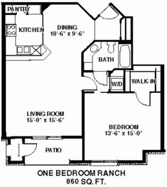 1 Bed 1 Bath