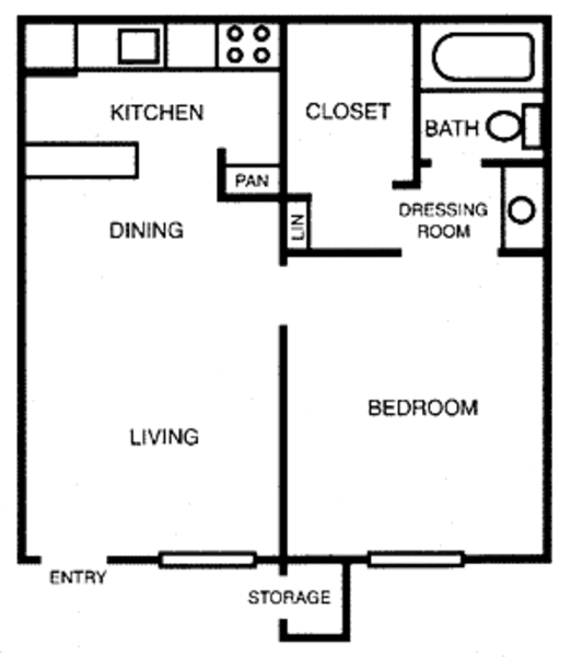 1 Bed 1 Bath (A2)