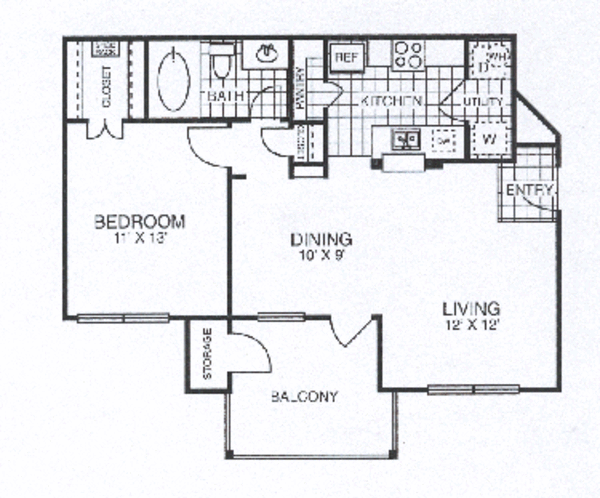 1 Bed 1 Bath (A2)