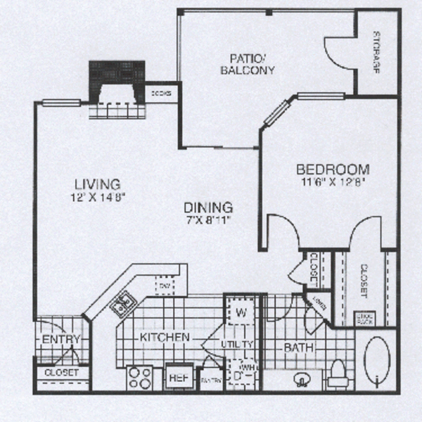 1 Bed 1 Bath (A4)