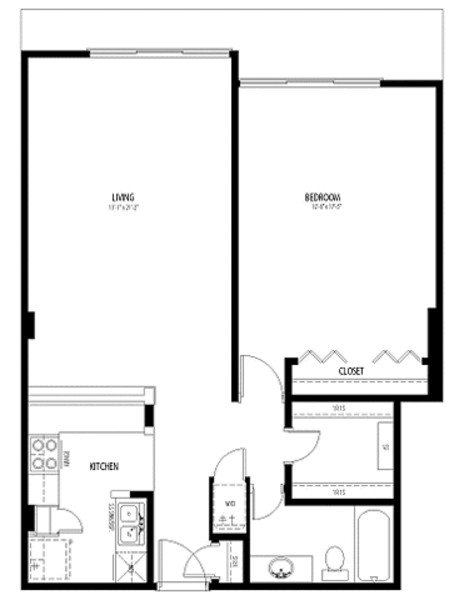 1 Bed 1 Bath (A3)