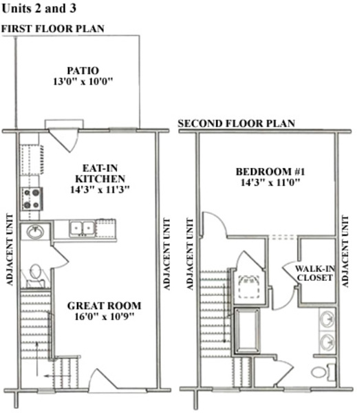 1 Bed 1.5 Bath Townhome