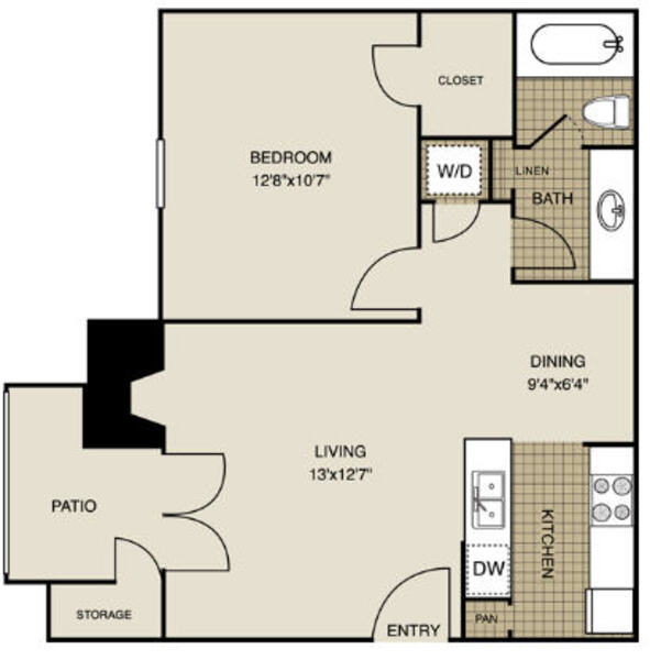 1 Bed 1 Bath