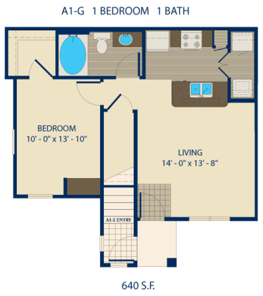 1 Bed 1 Bath (A1-G)
