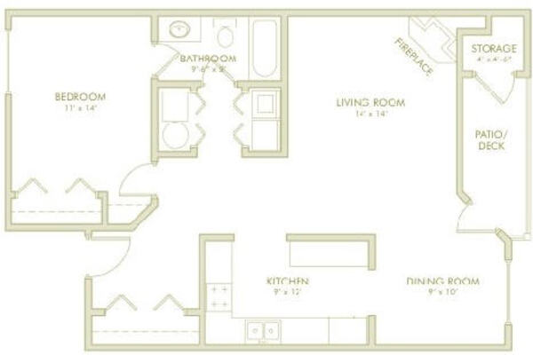 1 Bed 1 Bath