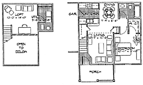 1 bedroom - 1 bathroom - loft - 865 sq ft